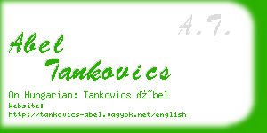 abel tankovics business card